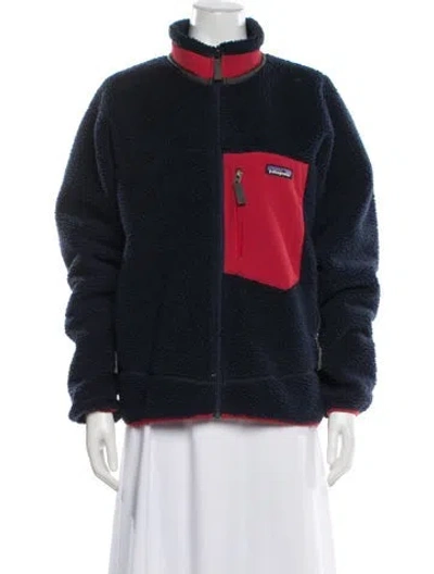 Pre-owned Patagonia Colorblock Pattern Jacket In Blue