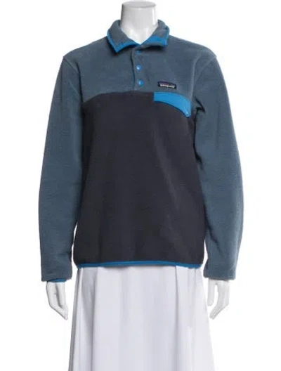 Pre-owned Patagonia Colorblock Pattern Jacket In Blue