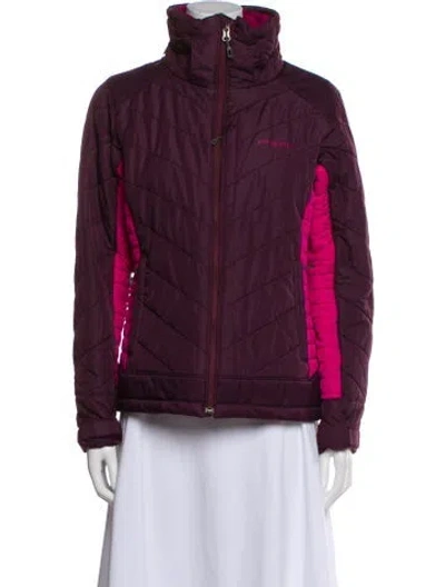 Pre-owned Patagonia Colorblock Pattern Jacket In Burgundy