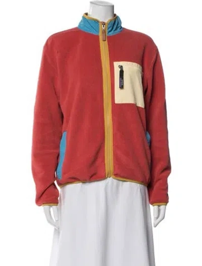 Pre-owned Patagonia Colorblock Pattern Jacket In Orange
