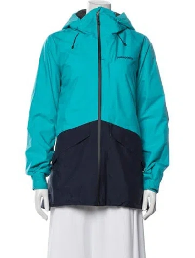 Pre-owned Patagonia Colorblock Pattern Performance Jacket In Blue