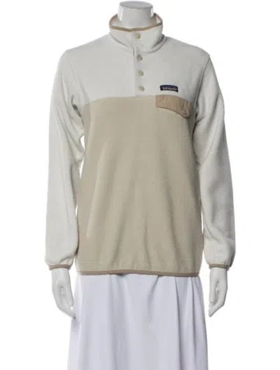 Pre-owned Patagonia Colorblock Pattern Performance Jacket In White