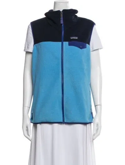 Pre-owned Patagonia Colorblock Pattern Vest In Blue