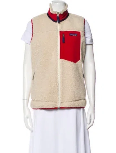 Pre-owned Patagonia Colorblock Pattern Vest In Neutral