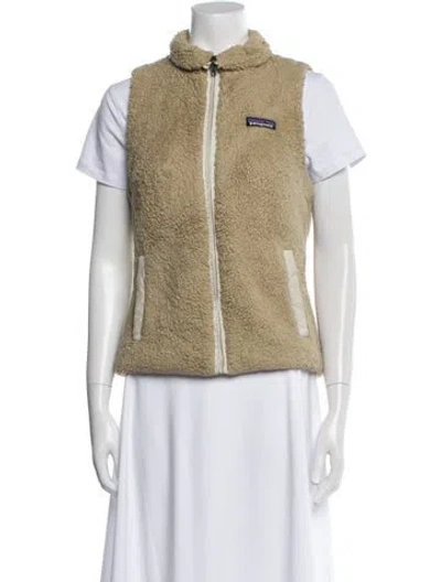 Pre-owned Patagonia Colorblock Pattern Vest In Neutral