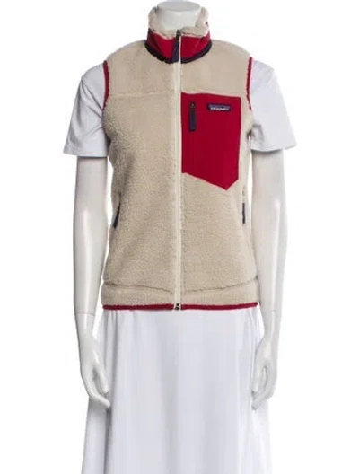 Pre-owned Patagonia Colorblock Pattern Vest In Neutral