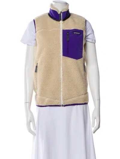 Pre-owned Patagonia Colorblock Pattern Vest In Neutral