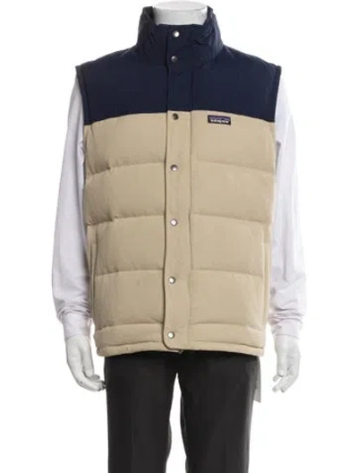 Pre-owned Patagonia Colorblock Pattern Vest In Neutral