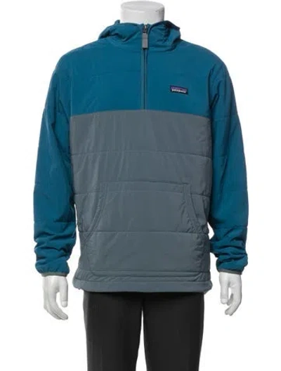 Pre-owned Patagonia Colorblock Pattern Windbreaker In Blue