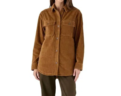 Patagonia Corduroy Overshirt Jacket In Deer Brown