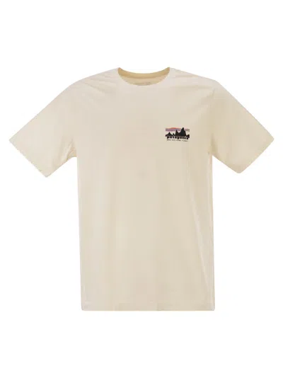Patagonia Cotton T Shirt With Print In Neutral