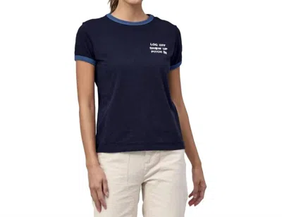 Patagonia Cta Ringer Responsibili-tee In Log Off: New Navy