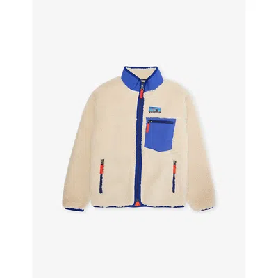 Patagonia Kids' Dark Natural Retro-x Fleece Woven Jacket 5-18 Years Xl In Neutral