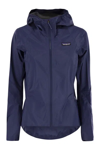 Patagonia Dirt Roamer Hooded Jacket In Blue