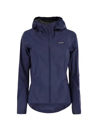 Patagonia Dirt Roamer Hooded Jacket In Blue