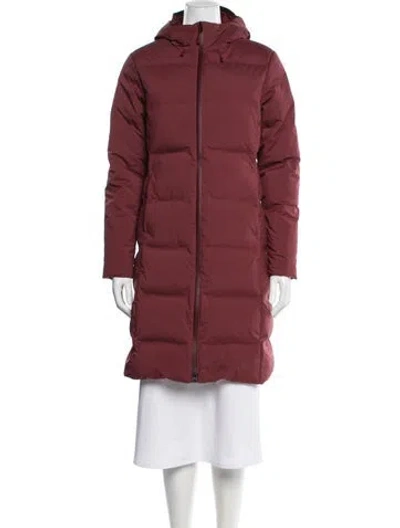 Pre-owned Patagonia Down Coat In Burgundy