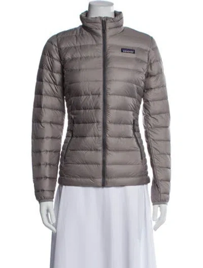 Pre-owned Patagonia Down Coat In Gray