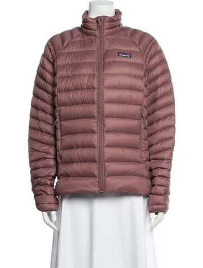 Pre-owned Patagonia Down Coat In Pink