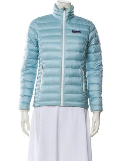 Pre-owned Patagonia Down Jacket In Blue