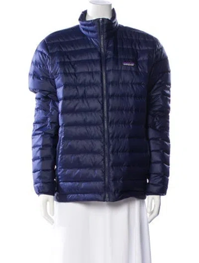 Pre-owned Patagonia Down Jacket In Blue