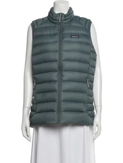 Pre-owned Patagonia Down Jacket In Blue