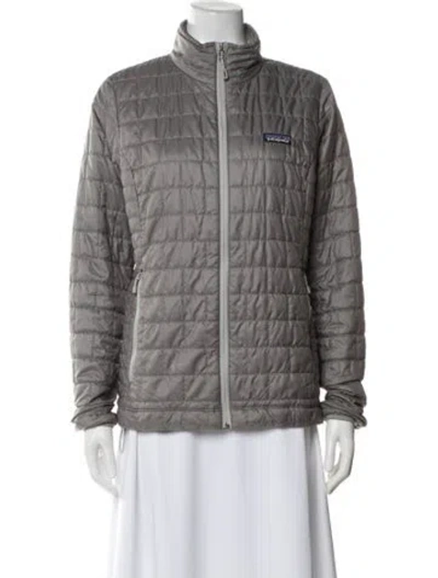 Pre-owned Patagonia Down Jacket In Gray
