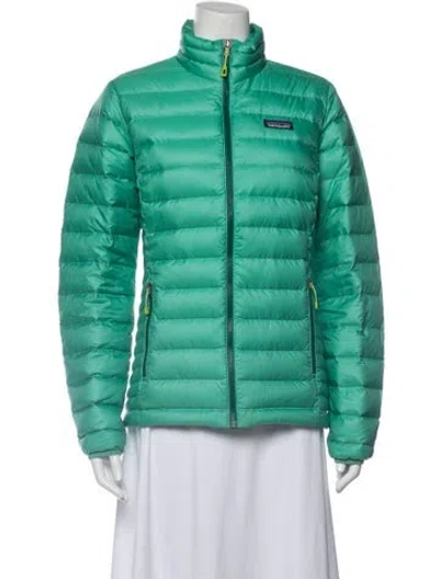 Pre-owned Patagonia Down Jacket In Green