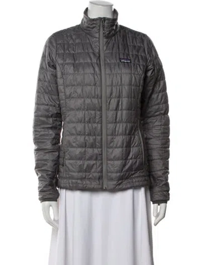 Pre-owned Patagonia Down Jacket In Grey