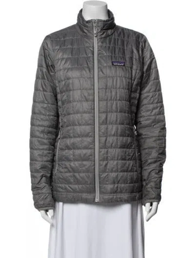 Pre-owned Patagonia Down Jacket In Grey