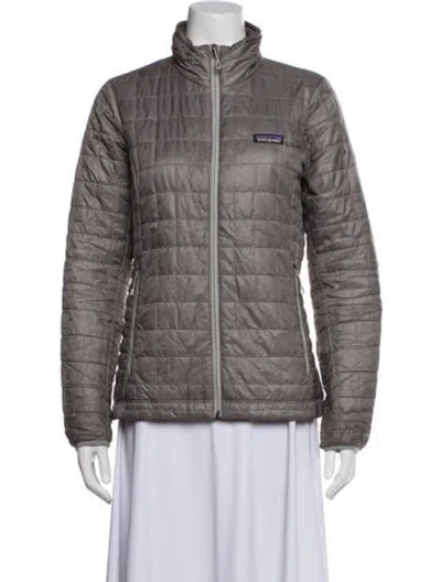 Pre-owned Patagonia Down Jacket In Grey