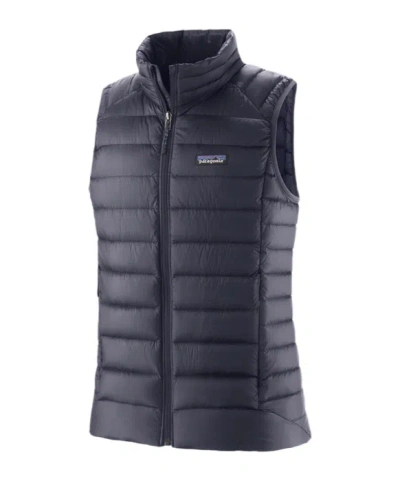 Patagonia Down Sweater Cotton Vest In Blue