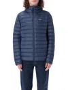 Patagonia Down-filled Hooded Sweater In Blue
