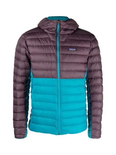 Patagonia Logo-patch Padded-design Jacket In Blue