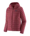 Patagonia Down Sweater Hoody In Marion Red
