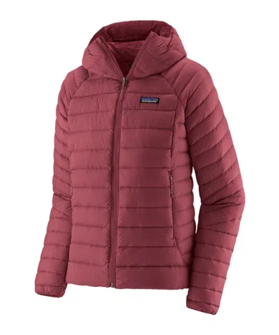 Patagonia Down Sweater Hoody In Marion Red