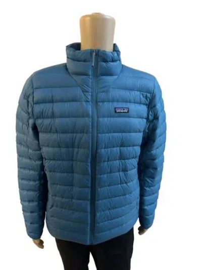 Pre-owned Patagonia Down Sweater Jacket Wavy Blue Men's Regular Fit Ykk Zip Xl