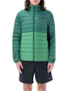 Patagonia Quilted High Neck Down Jacket In Gather Green