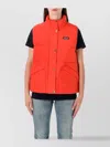 Patagonia Down Vest With High Collar And Pockets In Red