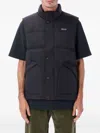 Patagonia Sleeveless Padded Vest High Collar In Black