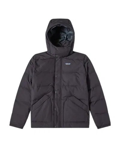 Patagonia Downdrift Down-filled Hooded Jacket In Black