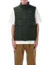 Patagonia Insulated Sleeveless High Collar Vest In Green