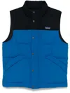 Patagonia Quilted Sleeveless High Neck Vest In Endless Blue