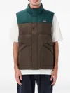 Patagonia Quilted Sleeveless High Collar Vest In Multi