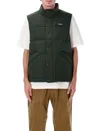 Patagonia Insulated Sleeveless High Collar Vest In Green