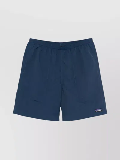 Patagonia Drawstring Waistband Shorts With Rear Pocket In Blau