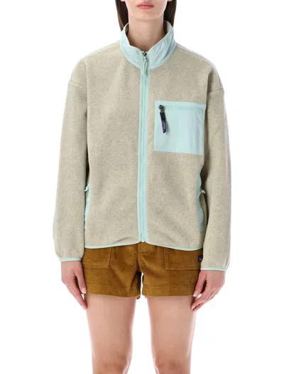 Patagonia Synchilla Fleece-texture Panelled Jacket In Green