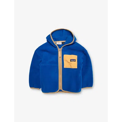 Patagonia Babies' Synchilla Branded Fleece Hoody 6 Months - 4 Year In Endless Blue