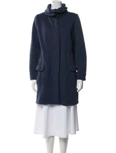 Pre-owned Patagonia Faux Fur Coat In Blue