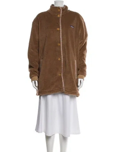 Pre-owned Patagonia Faux Fur Coat In Brown