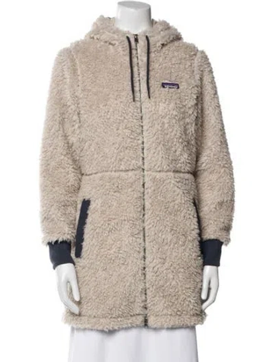 Pre-owned Patagonia Faux Fur Coat In Neutral
